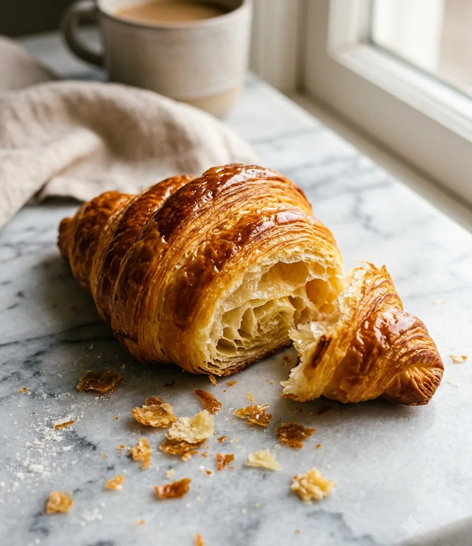 Croissant pur beurre AOP au feuilletage doré